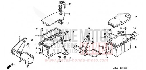 POCHE DE CARENAGE NT650V5 de 2005